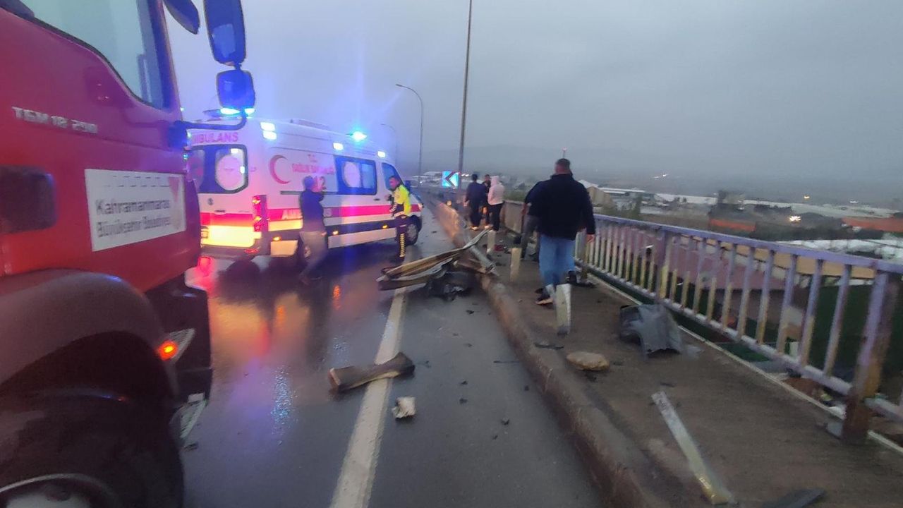 Kahramanmaraş’ta Yağmur Kazayı Getirdi: 9 Araç Hasar Gördü