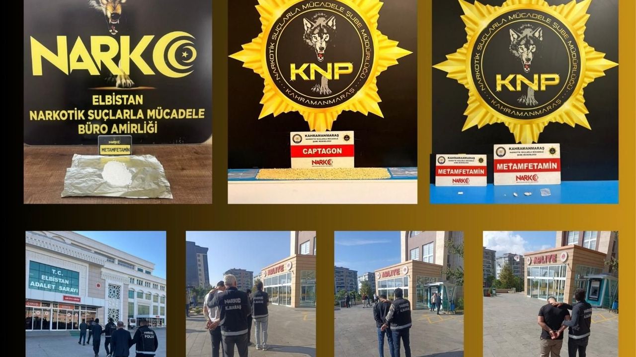 Kahramanmaraş’ta yasaklı madde operasyonu: 5 tutuklama