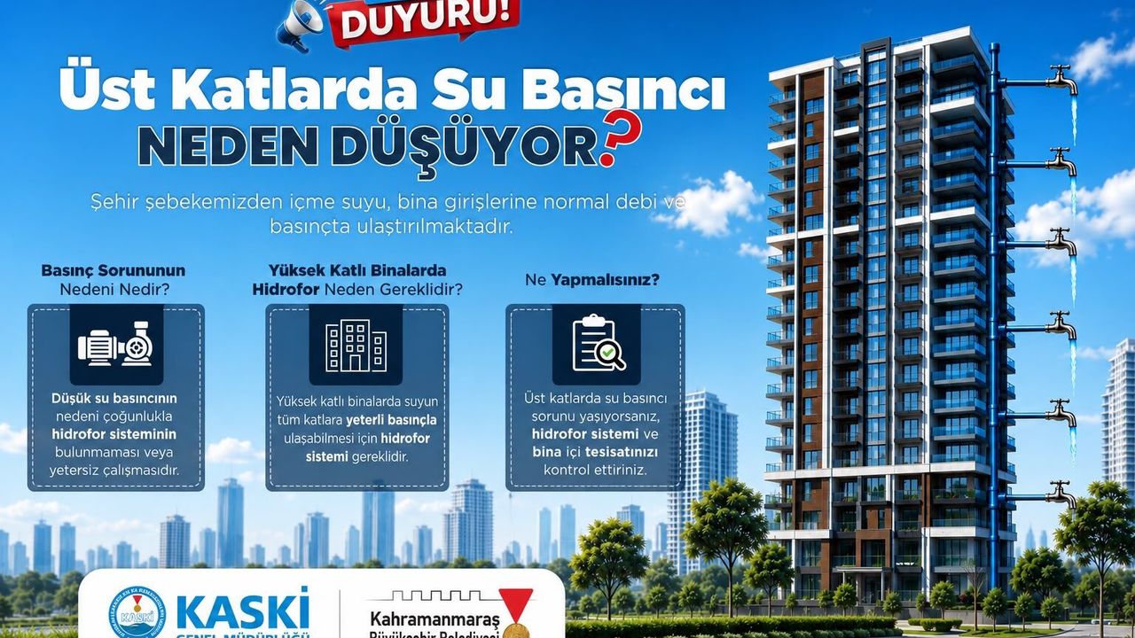 KASKİ'den Kritik Su Basıncı Uyarısı: Üst Katlarda Su Akmıyorsa Sebebi Bu Olabilir!